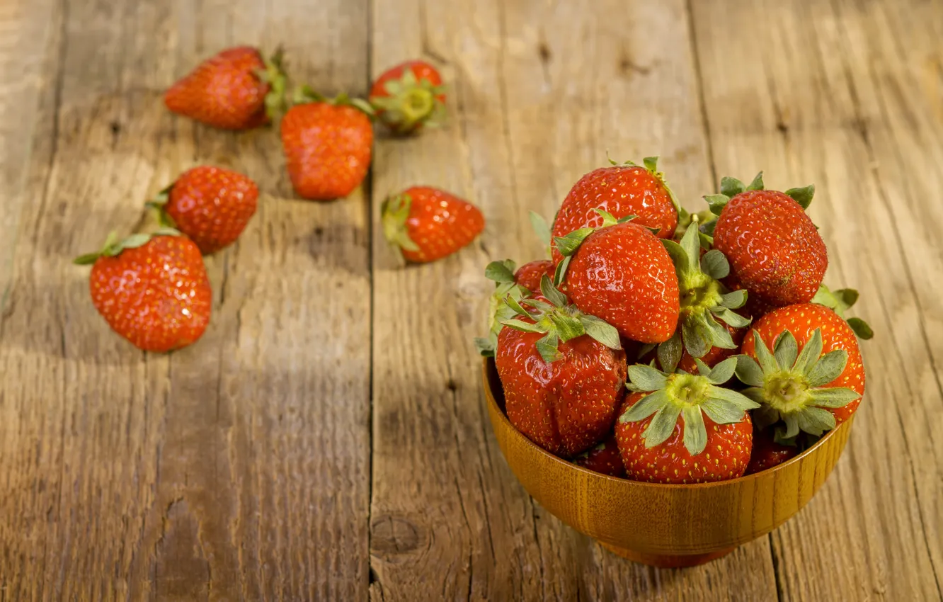 Photo wallpaper strawberry, berry, ripe, delicious, juicy