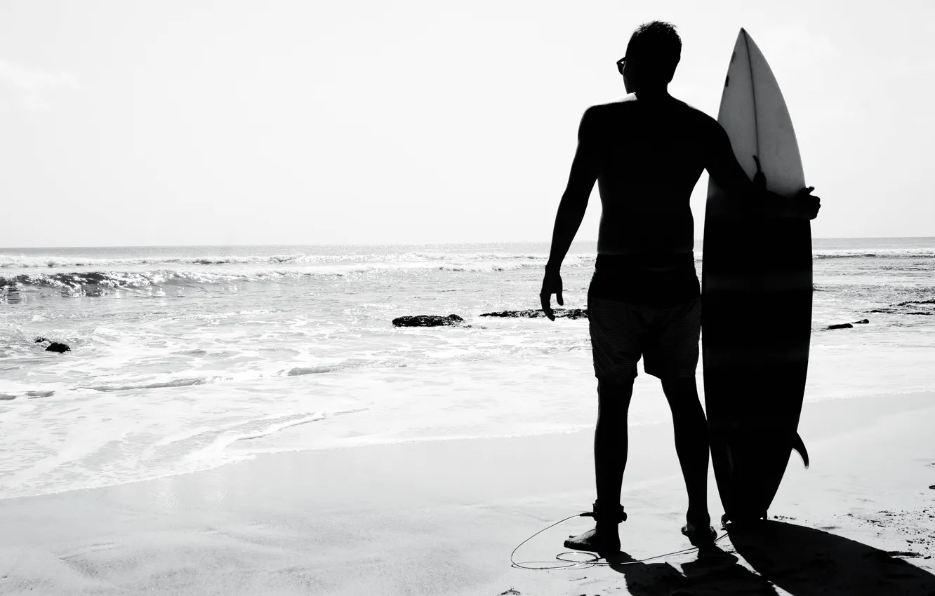 Photo wallpaper beach, the sun, the ocean, sport, beauty, Bali, Indonesia, surfer