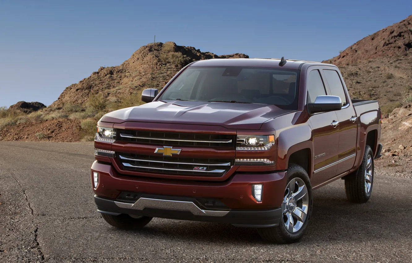 Photo wallpaper Chevrolet, Chevrolet, Crew Cab, LTZ, Silverado, Z71, 2015, silverado