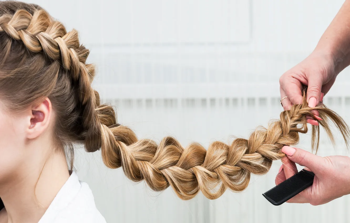 Photo wallpaper hair, hairdresser, hair braids