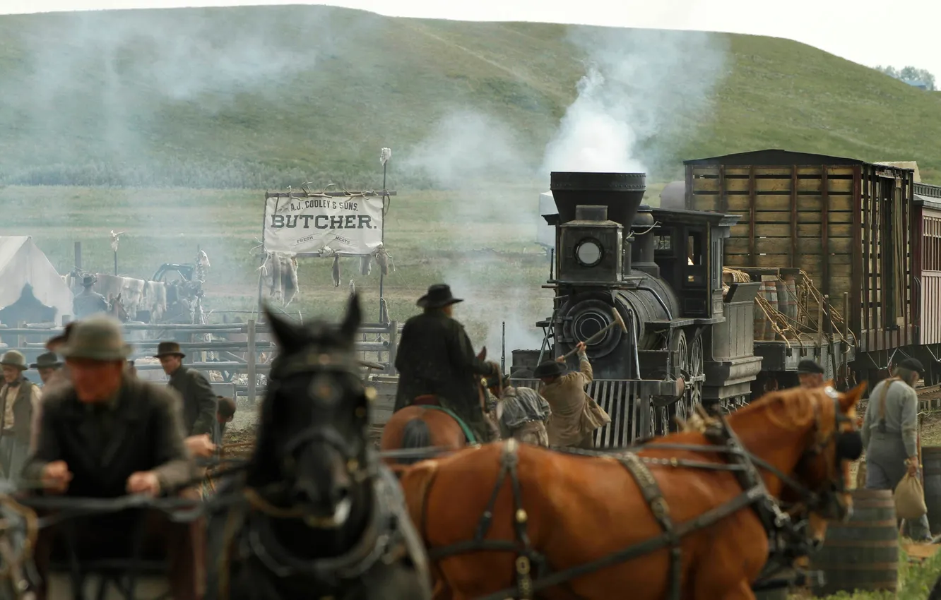 Photo wallpaper the engine, the series, wild West, hell on wheels, Hell on Wheels
