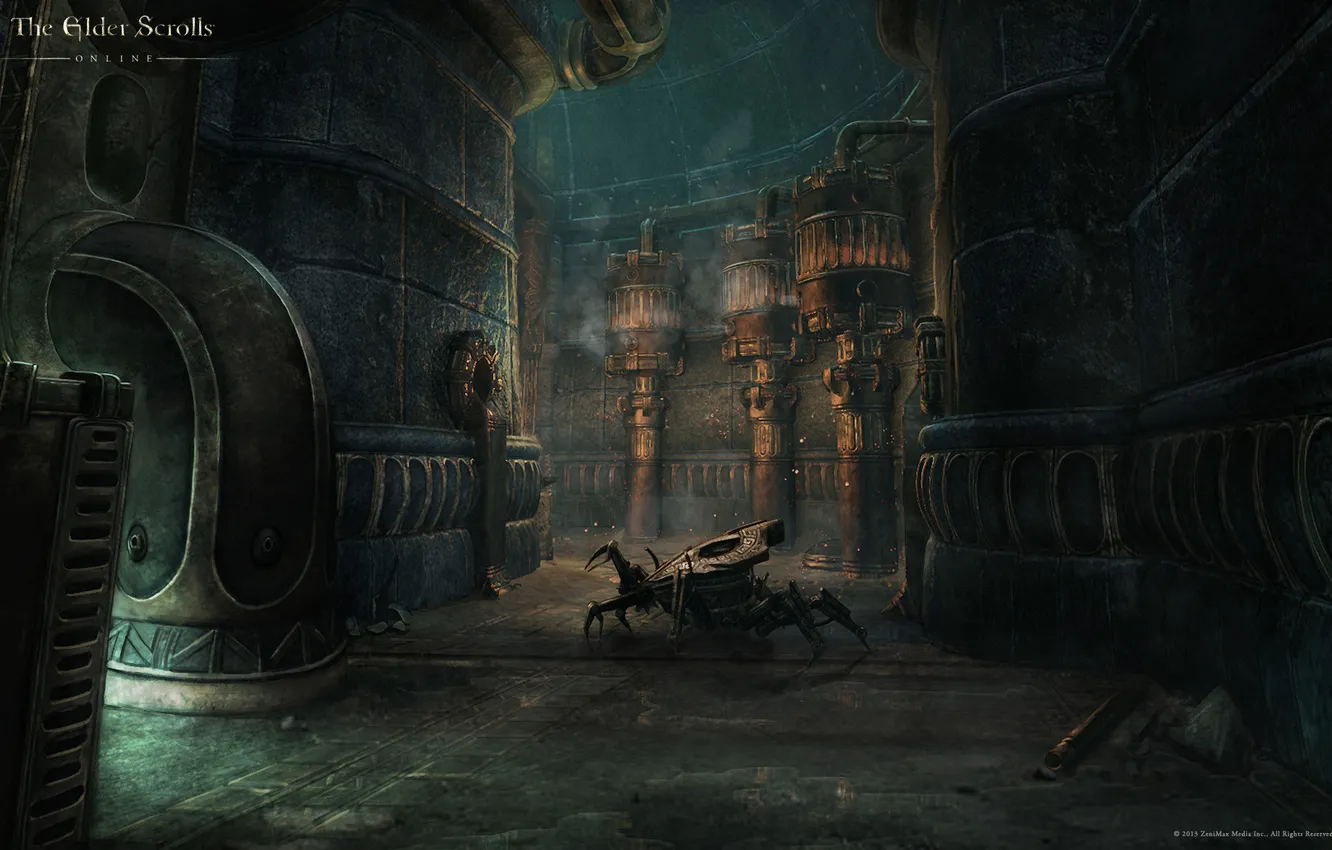 Photo wallpaper metal, robot, corridor, The Elder Scrolls Online