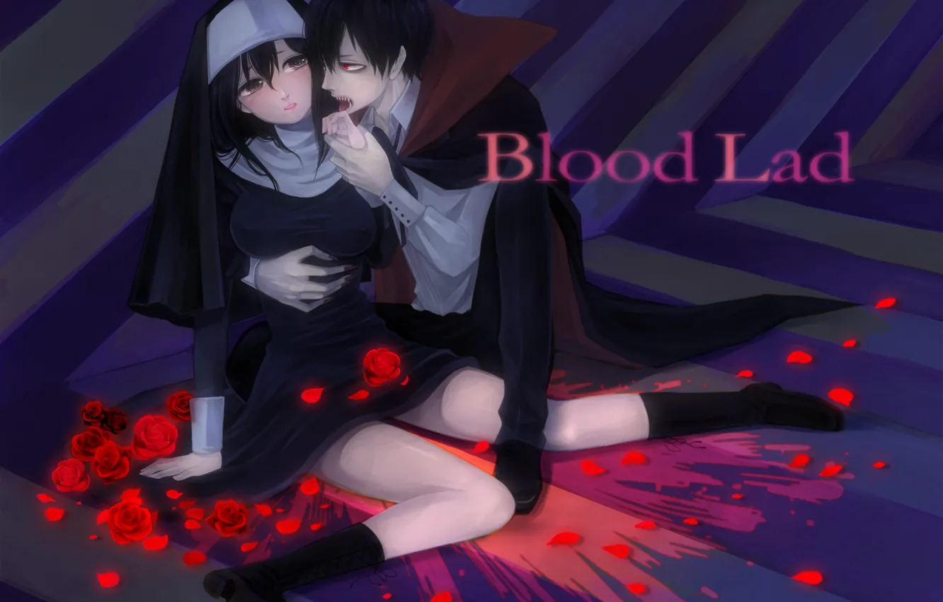 Photo wallpaper girl, anime, art, Staz, Blood lad, Bloody guy