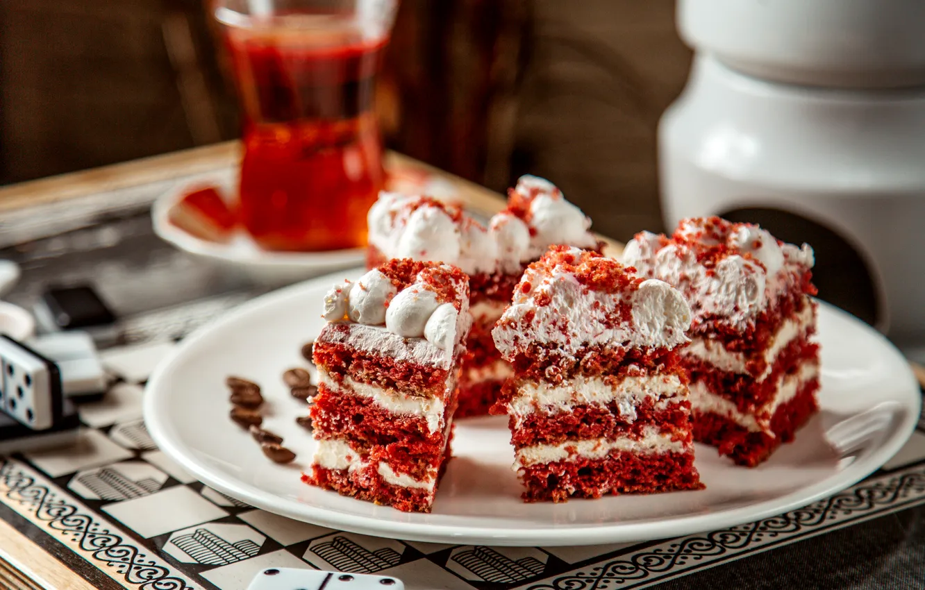 Photo wallpaper cake, food, dessert, tea