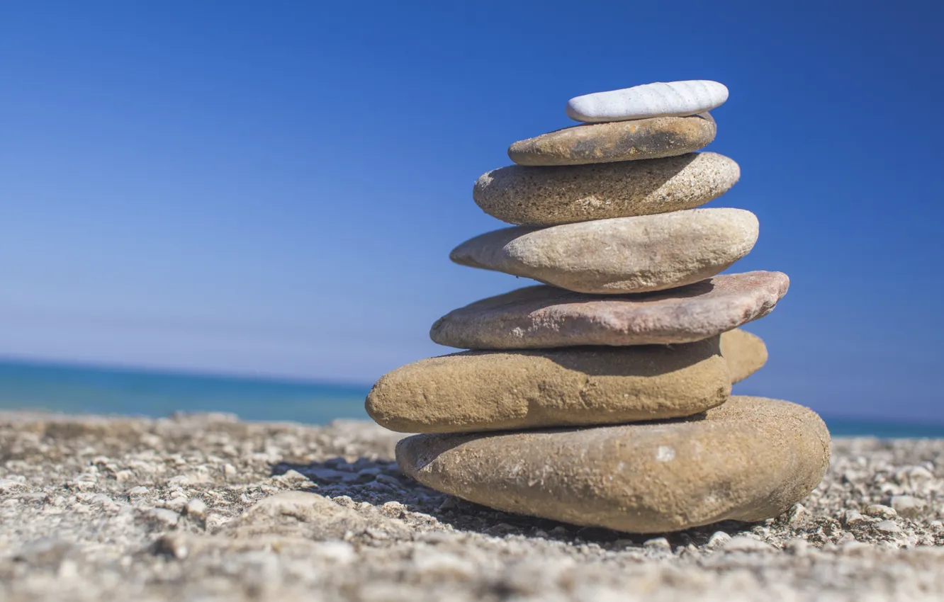 Photo wallpaper stones, pyramid, stack