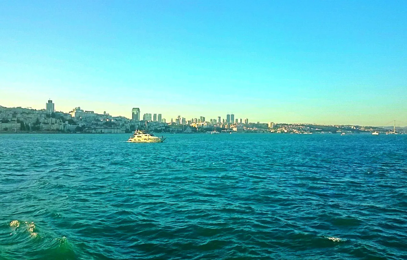 Photo wallpaper sea, blue, Istanbul, yacht, turkey, islambul, marmara
