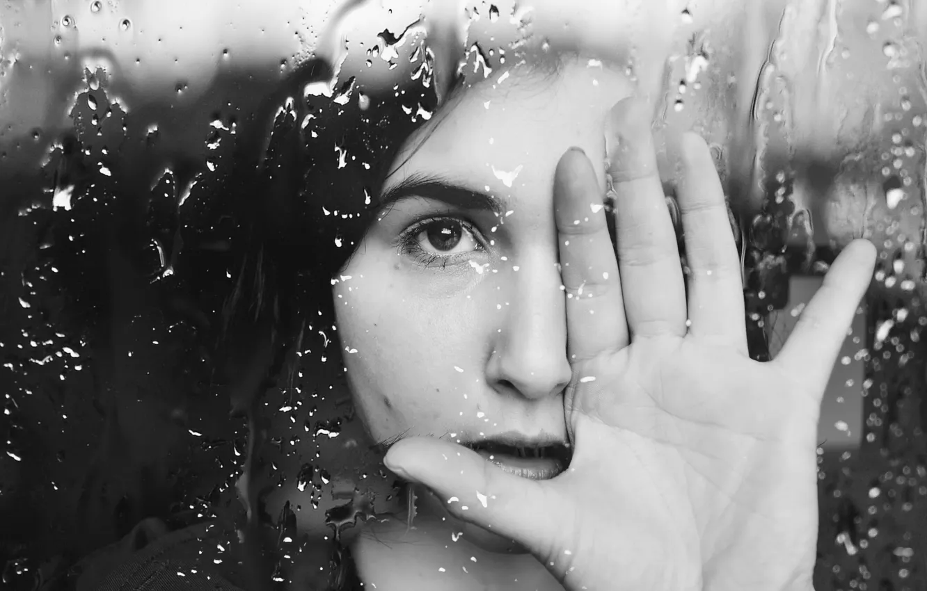 Photo wallpaper sadness, look, window