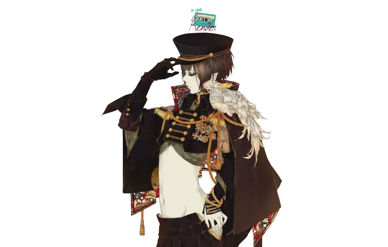 Photo wallpaper style, art, white background, form, guy, by envynightingale