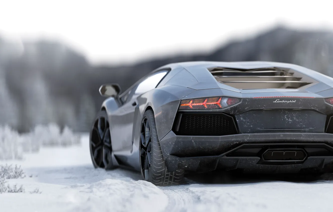 Photo wallpaper Lamborghini, Aventador, Lamborghini Aventador