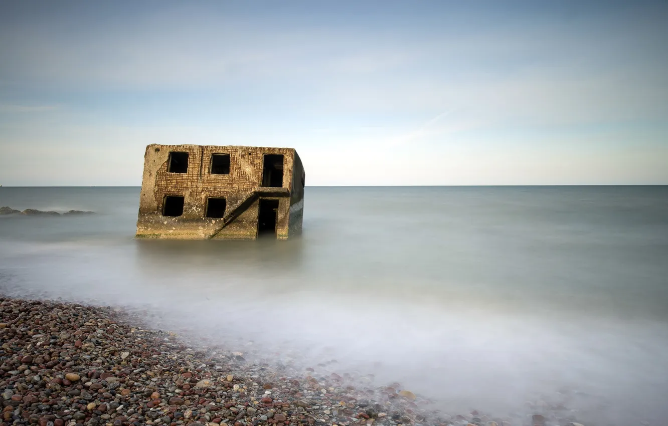 Photo wallpaper sea, landscape, home