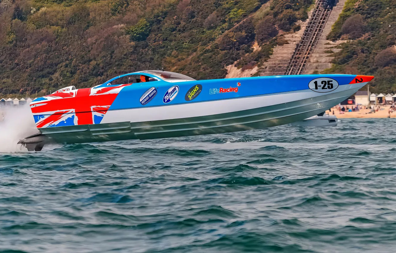 Photo wallpaper race, boat, speed