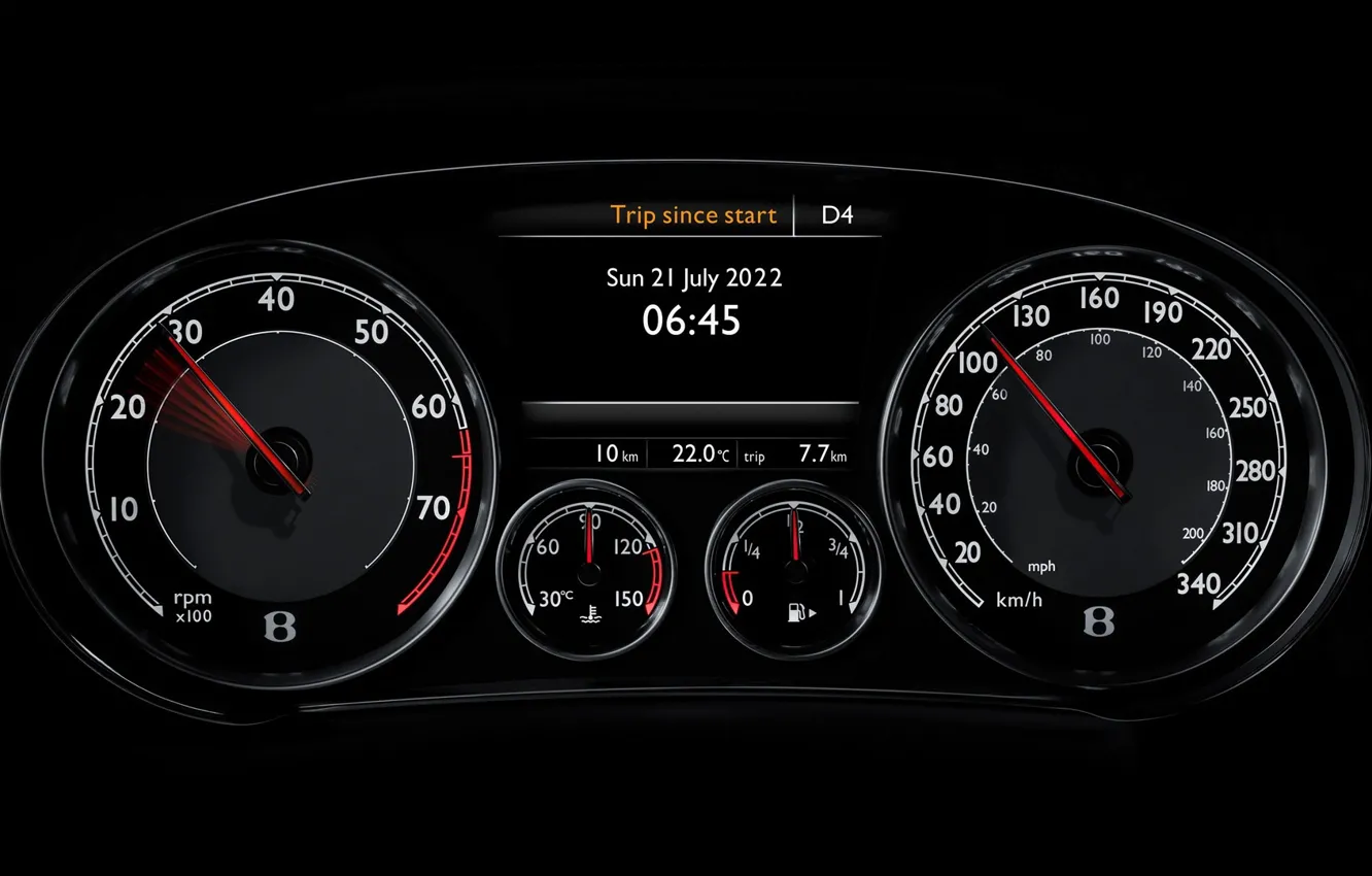 Photo wallpaper speedometer, dial, dashboard
