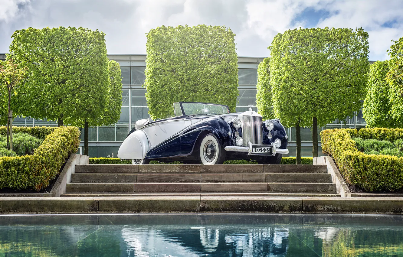 Photo wallpaper Rolls-Royce, Silver, rolls-Royce, 1952, Dawn Drophead