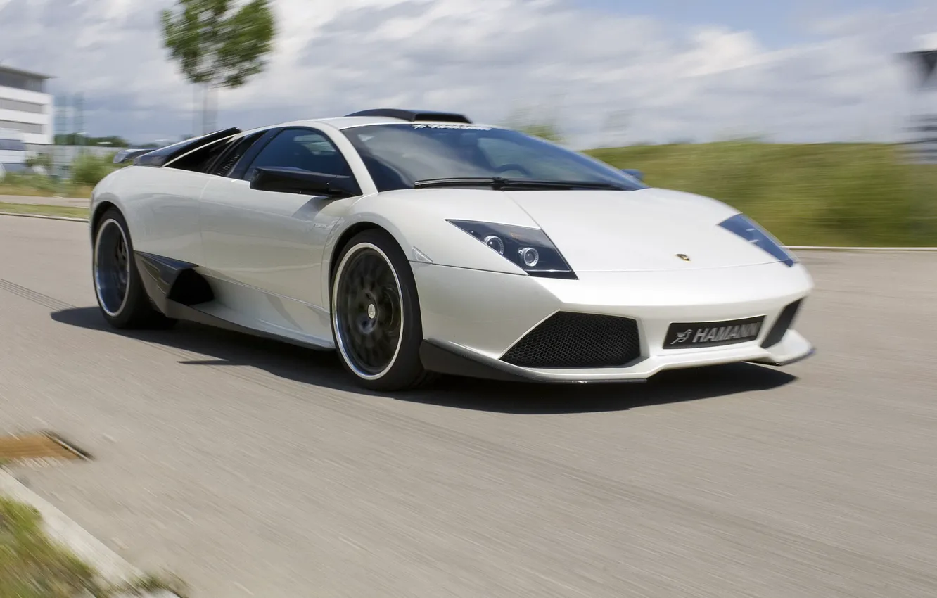 Photo wallpaper road, speed, Lamborghini, Lambo, supercar, Hamann, Murcielago, LP640