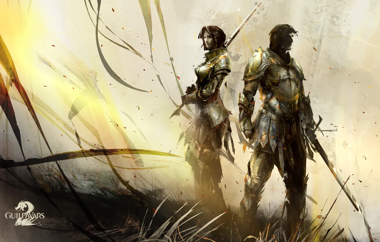 Photo wallpaper the game, watercolor, computer games, guildwars