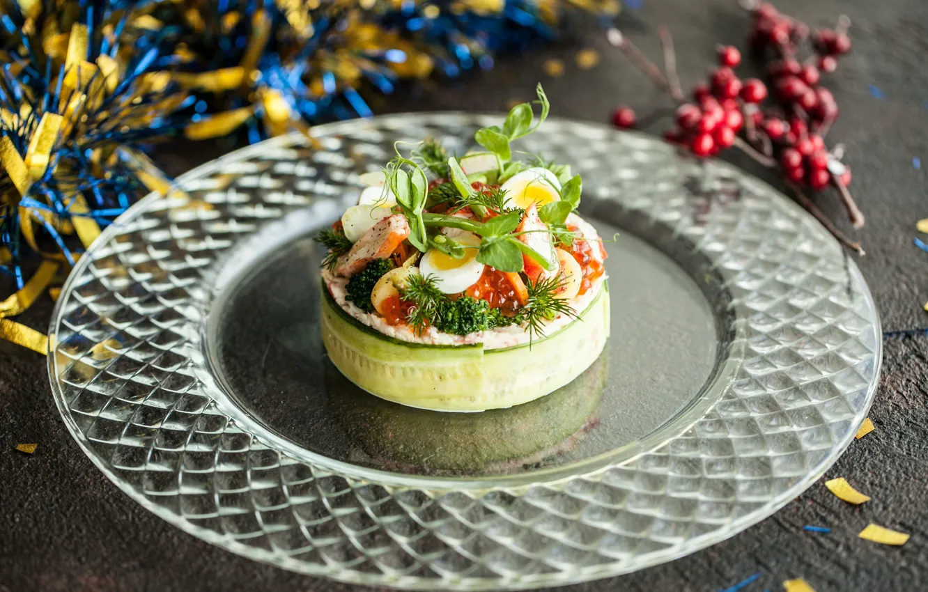 Photo wallpaper greens, cucumbers, salad, appetizer