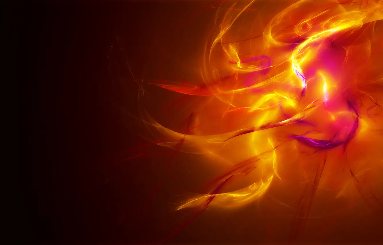 Photo wallpaper light, orange, yellow, abstraction, lights, color, Krasny