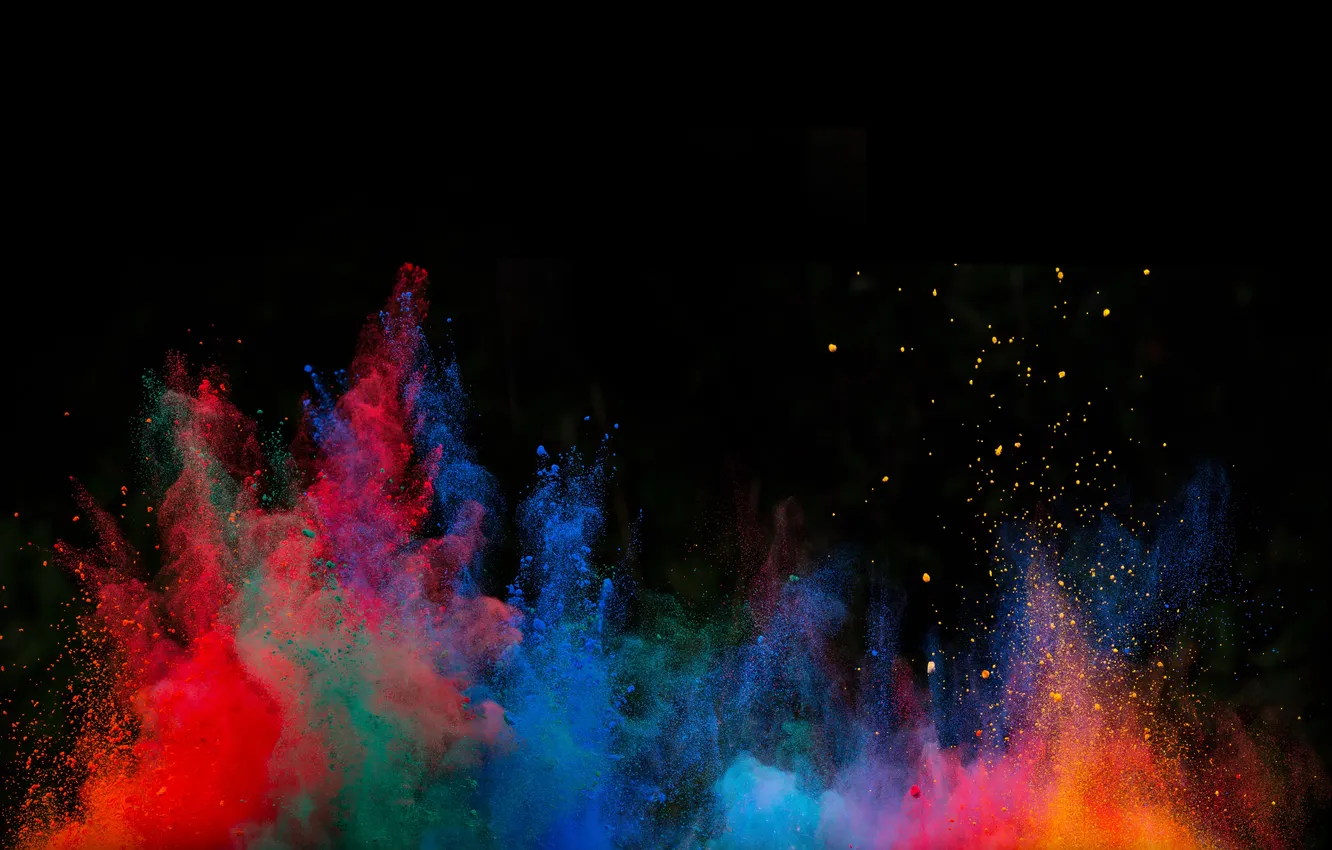 Photo wallpaper abstract, black, blue, background, Ash, burst, blooming, Blast