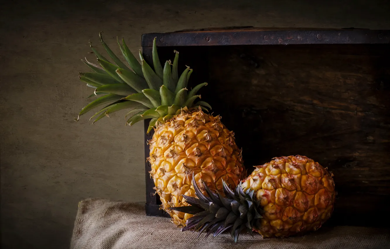 Photo wallpaper food, fruit, pineapples