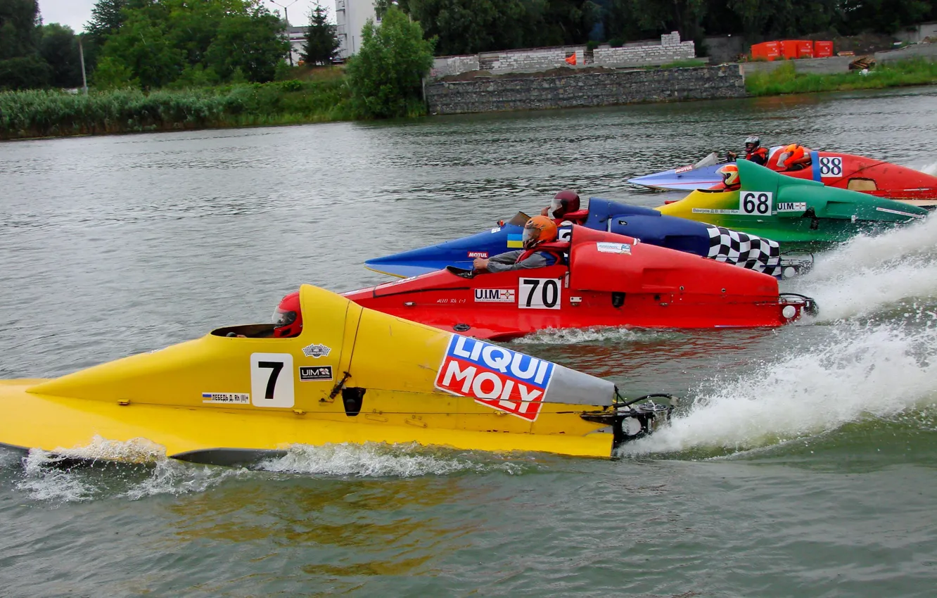 Photo wallpaper race, boat, speed