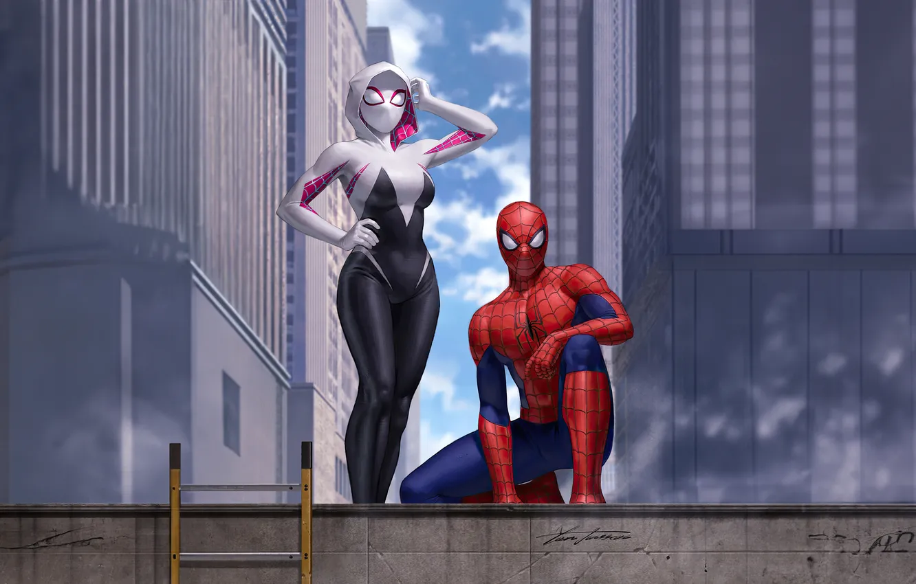 Photo wallpaper Superheroes, art, Spiderman