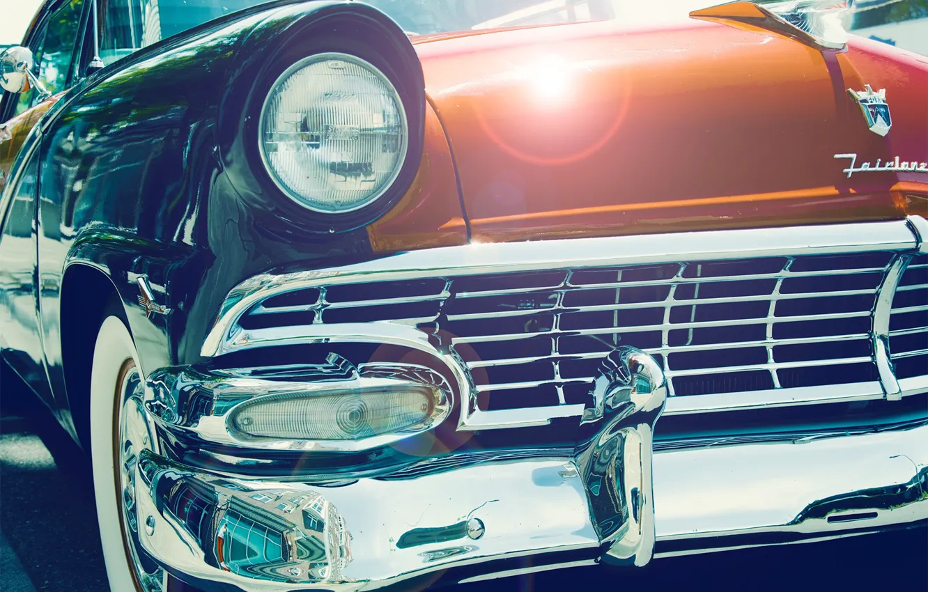 Photo wallpaper Auto, headlight, before, vintage, vintage car, Vintage car, Classic Cars