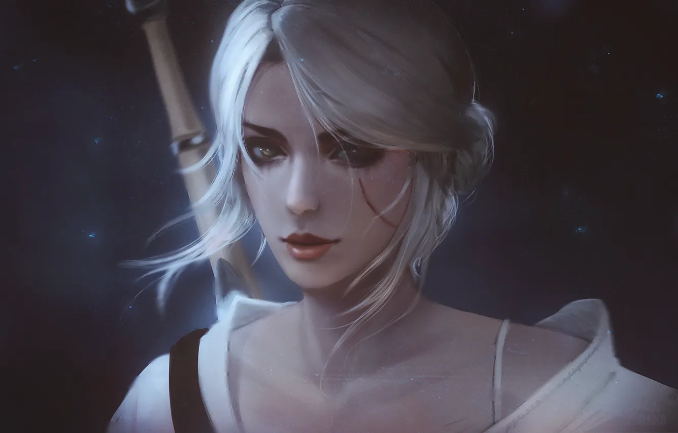 Photo wallpaper the witcher, wild hunt, ciri