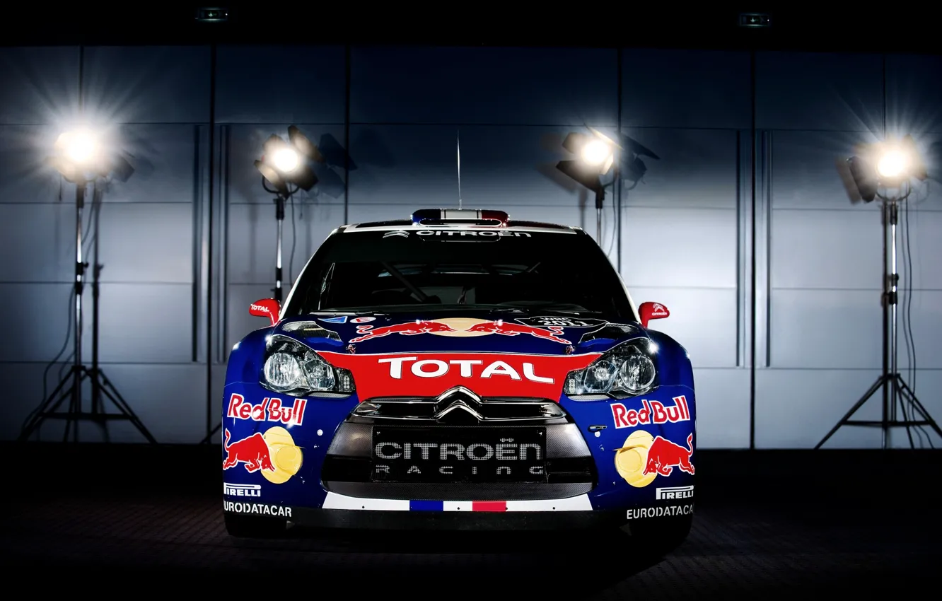 Photo wallpaper Machine, Light, Citroen, Lights, Red Bull, DS3, Is, Rally