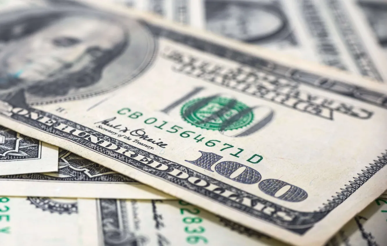 Photo wallpaper money, dollars, currency, banknotes