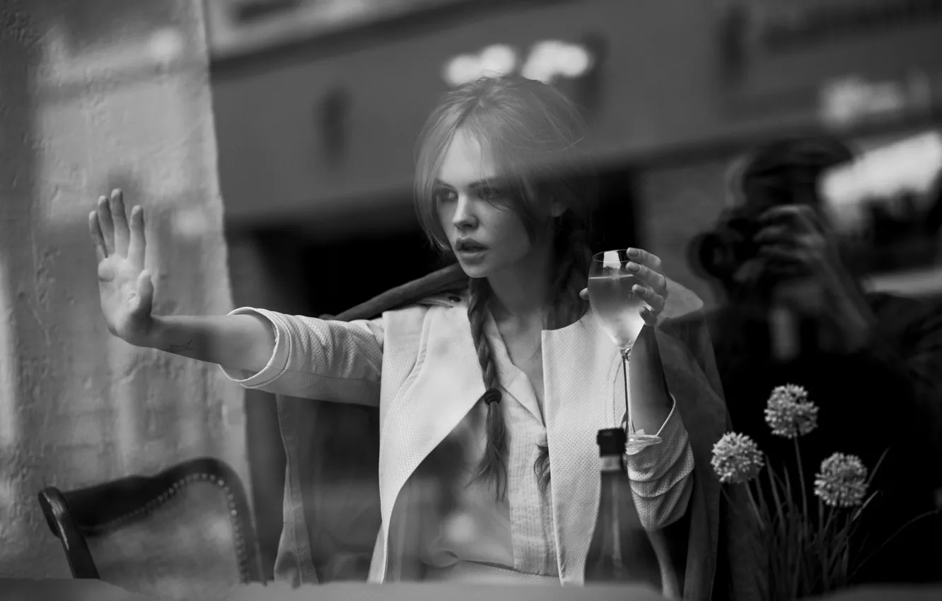 Photo wallpaper glass, reflection, sweetheart, glass, the situation, window, photographer, beauty