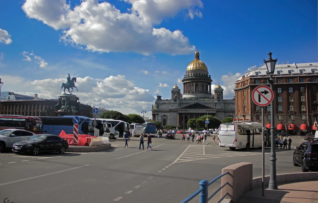 Photo wallpaper Saint Petersburg, Cathedral, clear day