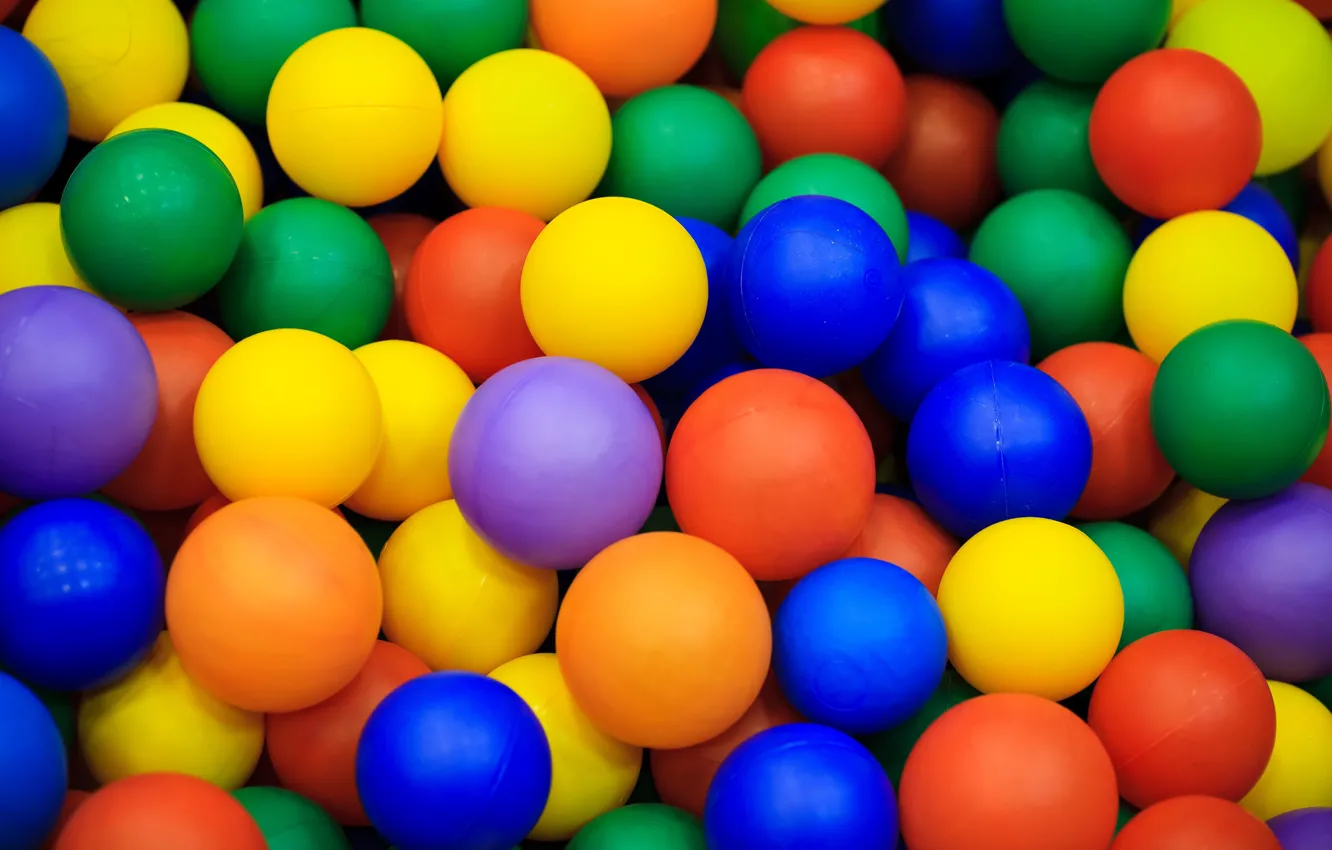 Photo wallpaper balls, balls, colored, a lot