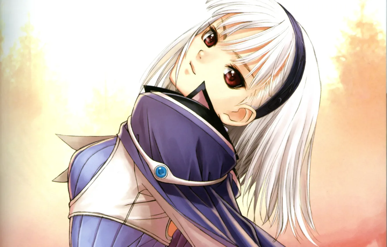 Photo wallpaper costume, shoulders, long hair, art, Tony Taka, shining hearts, Blanc Neige