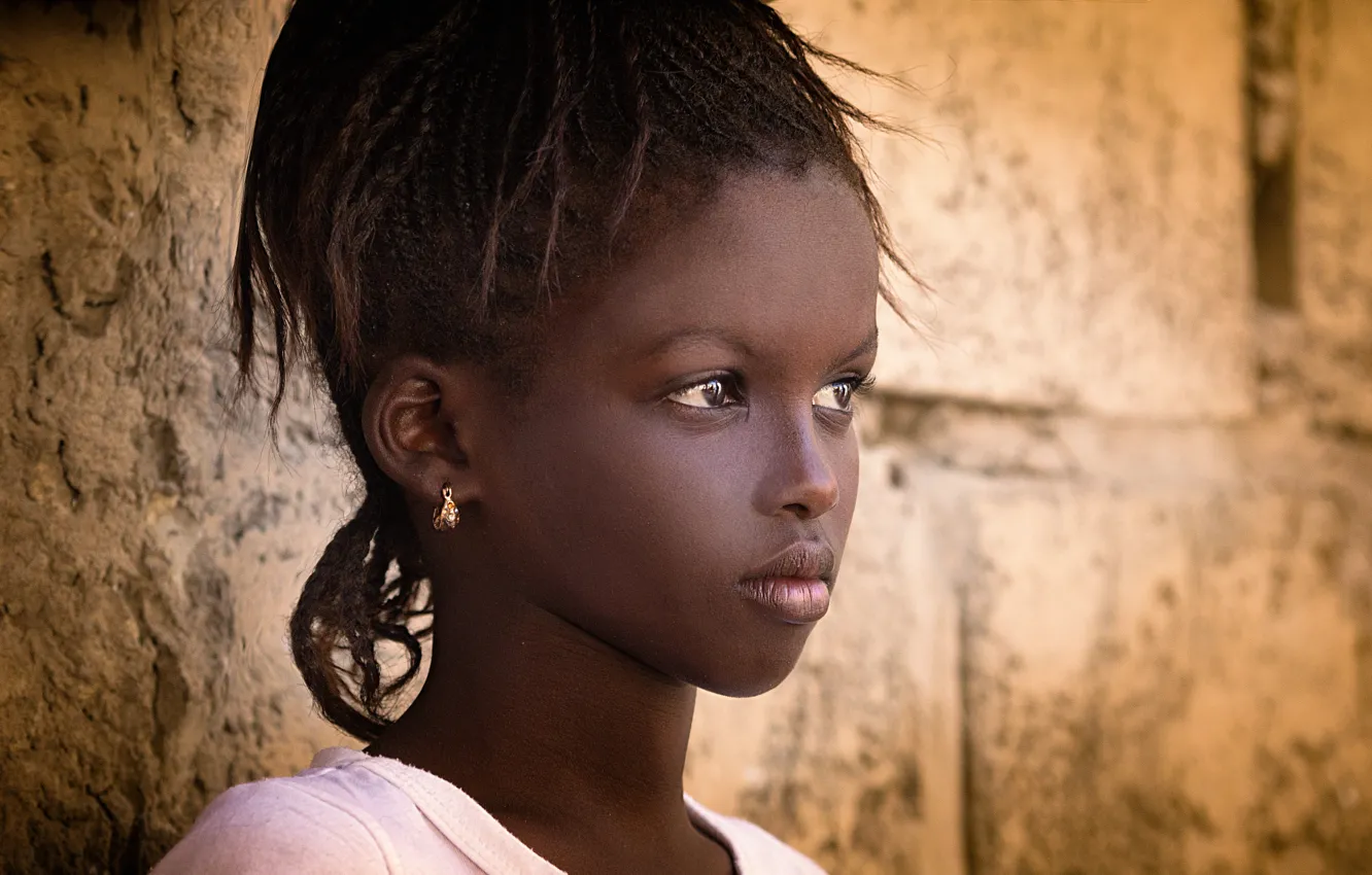 Photo wallpaper portrait, girl, Africa