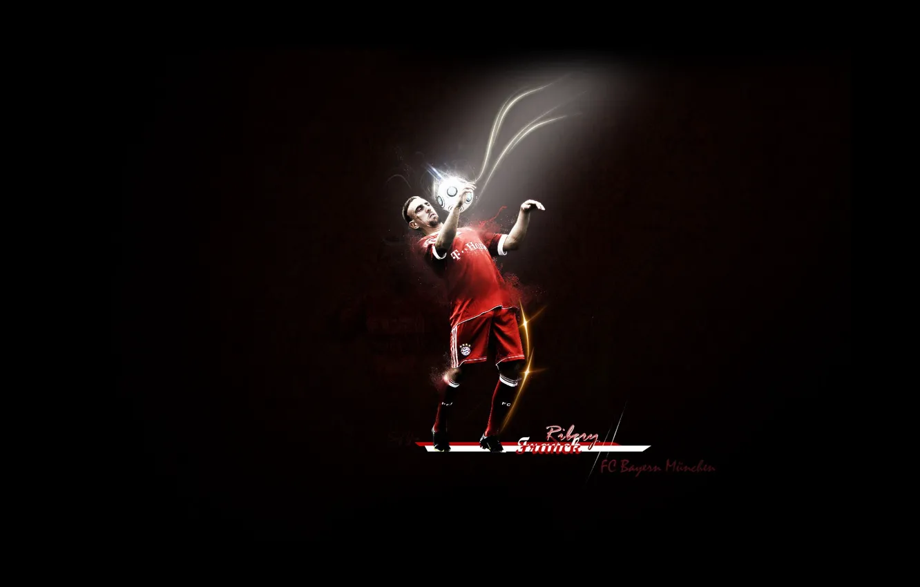 Photo wallpaper the ball, player, Franck Ribery