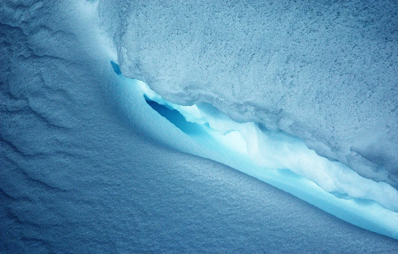 Photo wallpaper ice, blue, Snow