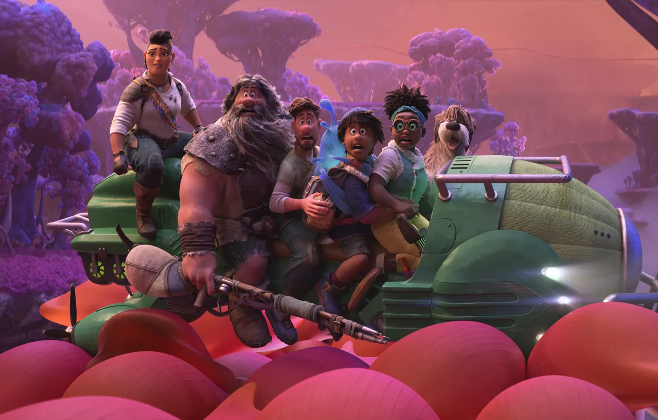 Photo wallpaper cartoon, Strange world, Jake Gyllenhaal, Walt Disney Pictures, Lucy Liu, Gabrielle Union, 2022, Computer-animated science-fiction …