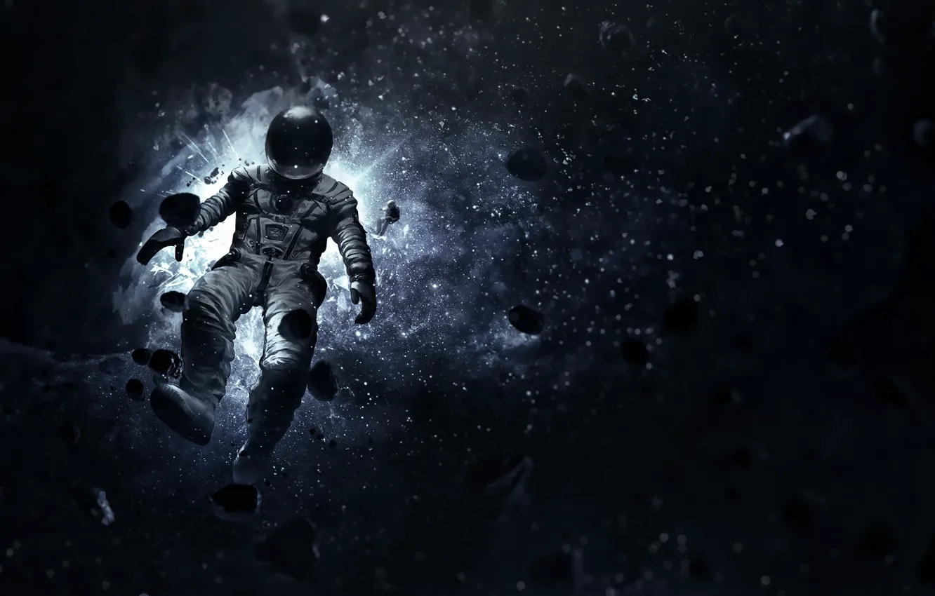Photo wallpaper space, the suit, costume, weightlessness, astronaut