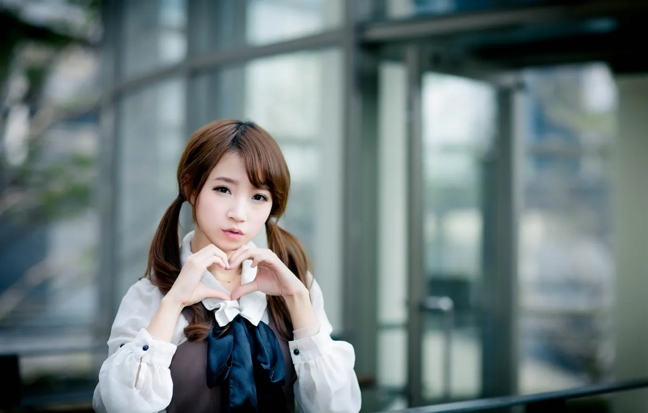 Photo wallpaper look, girl, Asian