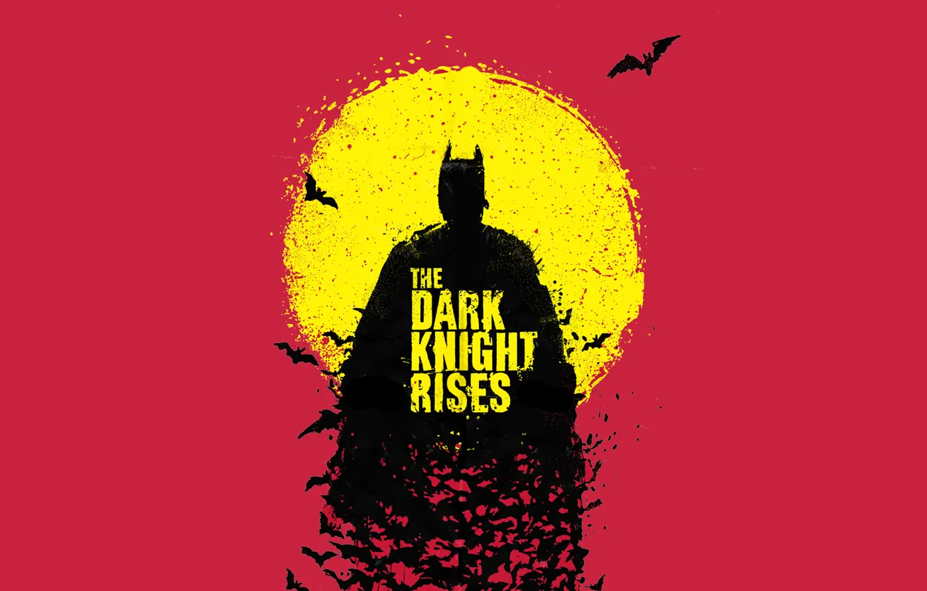 Photo wallpaper Red, Batman, Joker, Bane, Christian Bale, Bat, Dark Knight Rises, Yello