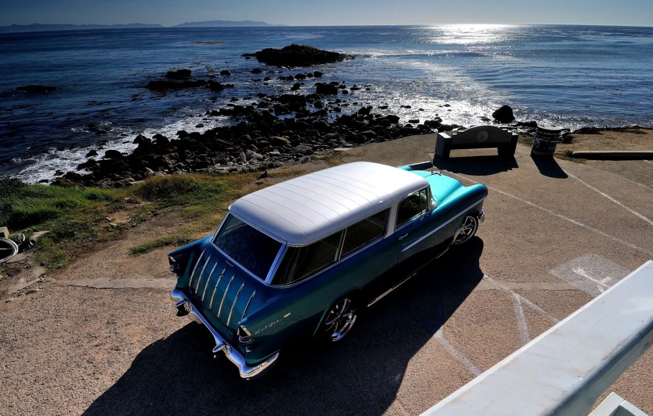 Photo wallpaper Car, Sea, Wagon, Nomad