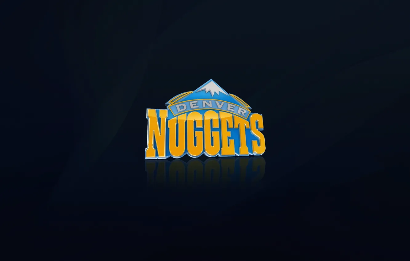 Photo wallpaper Blue, Basketball, Background, Logo, Denver, Nuggets, Denver Nuggets