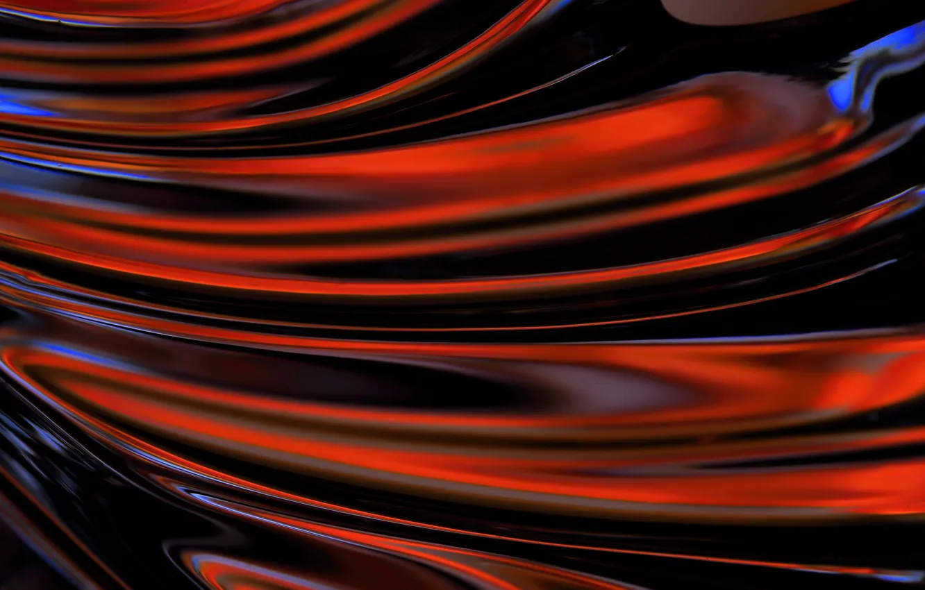 Photo wallpaper wave, line, red