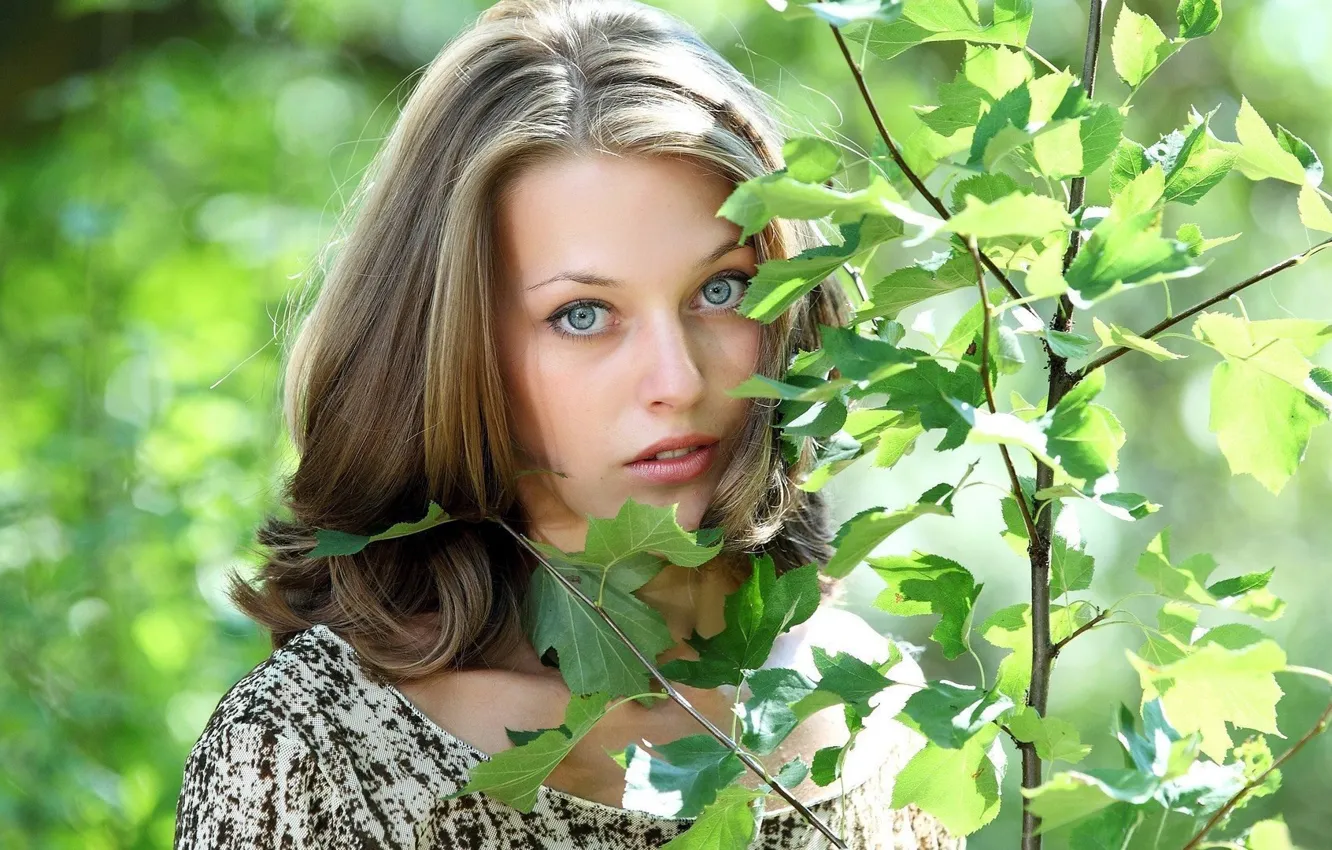 Photo wallpaper Russian model, innocence, spring has come, just Tamara, Tamara, Aleksandra Nikiforova, hair waterfall, eyes to …