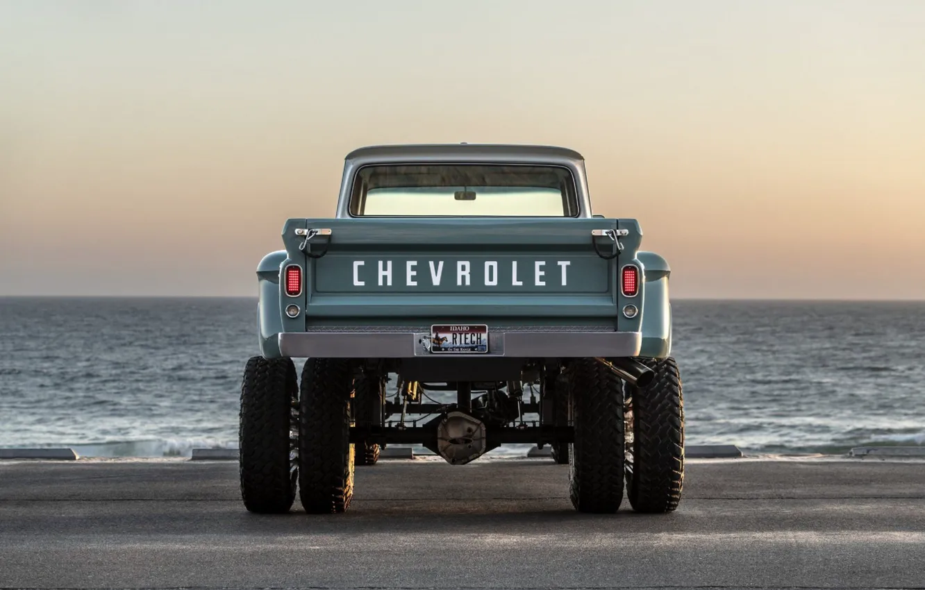 Photo wallpaper Chevrolet, Chevy, Truck, Custom, Crew Cab