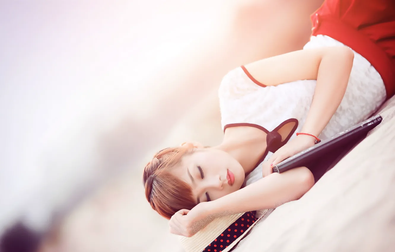 Photo wallpaper girl, mood, Asian