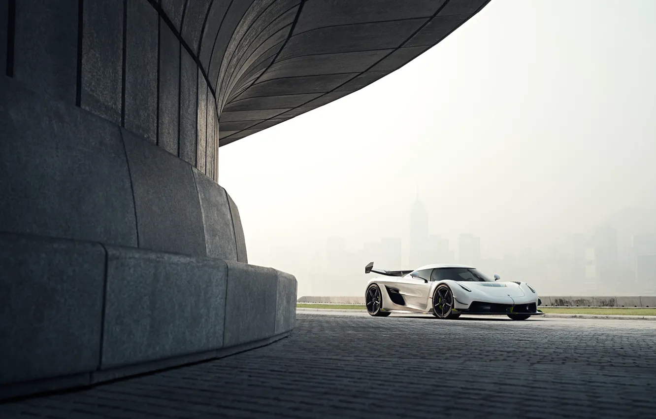 Photo wallpaper Koenigsegg, white, Jesko, Koenigsegg Jesko