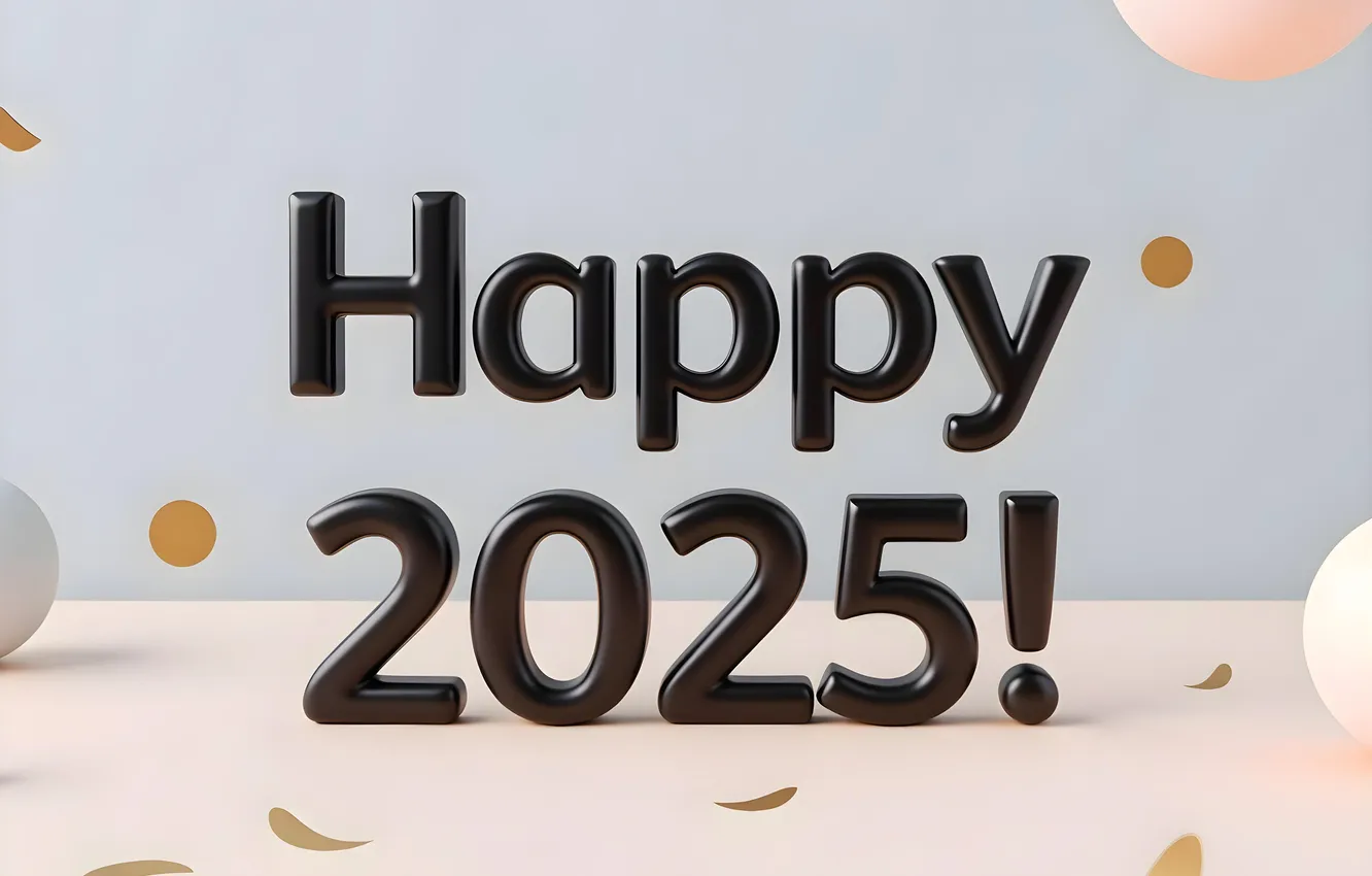 Photo wallpaper new year, figures, date, 2025, New Year 2025