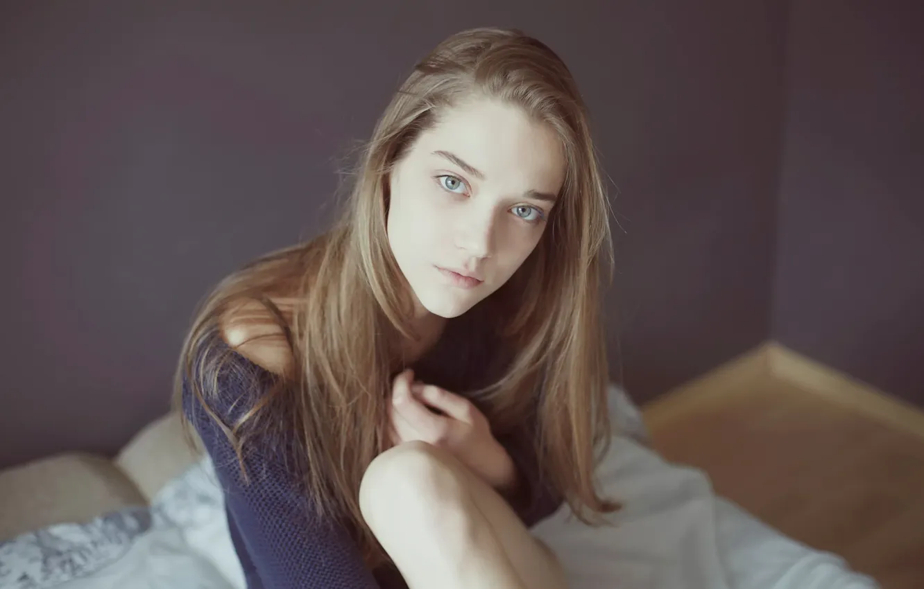 Photo wallpaper look, portrait, knees, Izabelle