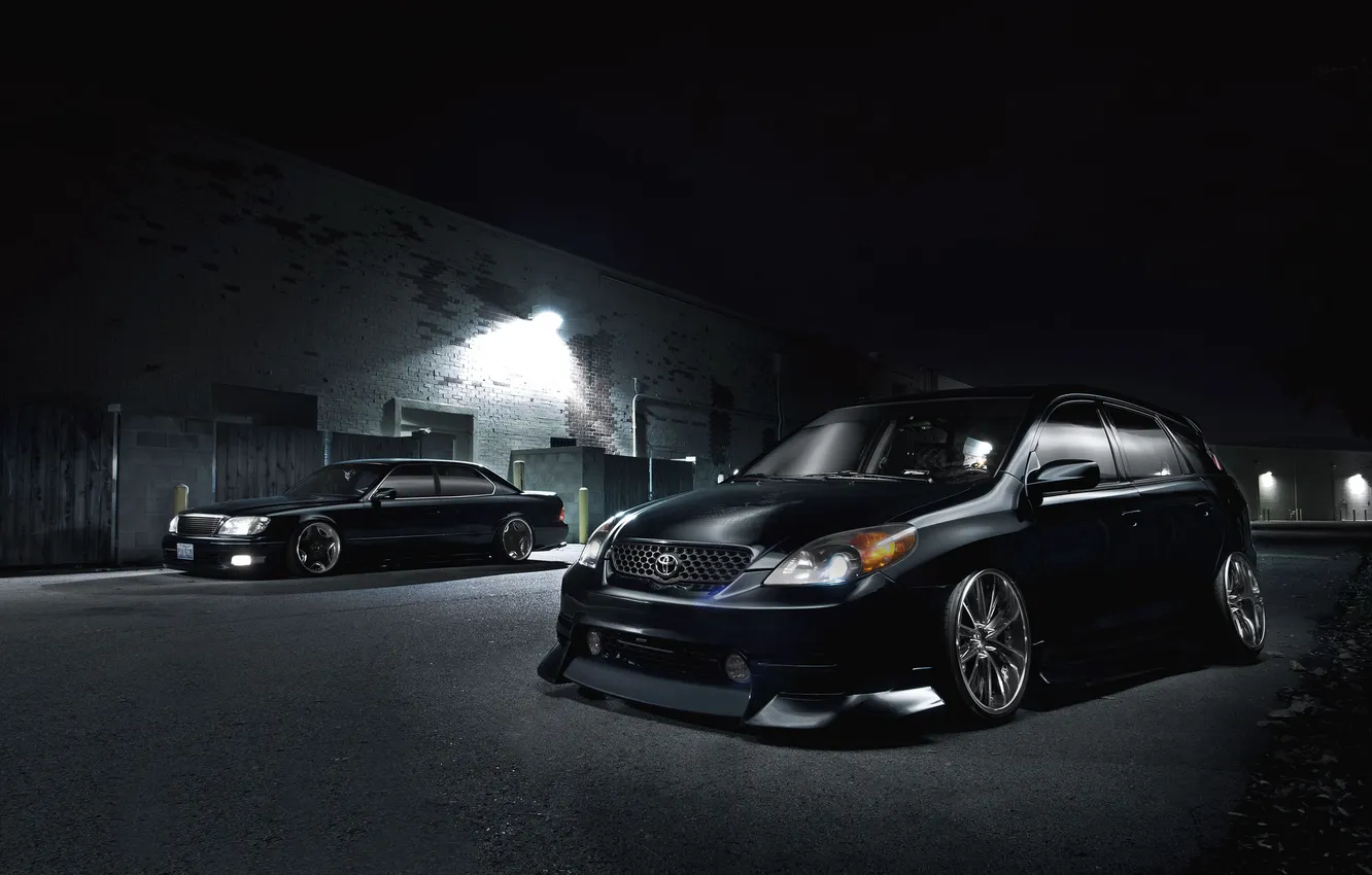 Photo wallpaper Lexus, Toyota, black, front, stance, 400